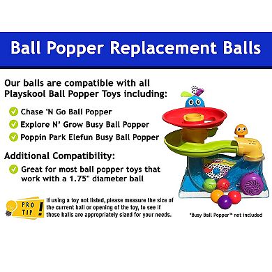 Replacement Ball Set For Playskool Ball Popper Toys