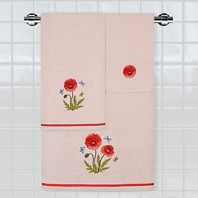 Linum Home Textiles Polly 2-piece Embellished Floral Hand Towels Set