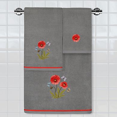Linum Home Textiles Polly 2-piece Embellished Floral Fingertip Towels Set