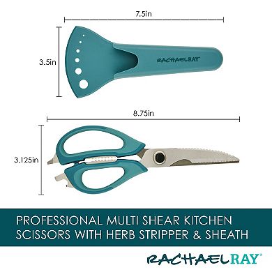 Rachael Ray® Professional Multi Shear Kitchen Scissors with Herb Stripper and Sheath