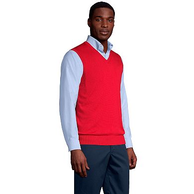 Men's Lands' End School Uniform Fine Gauge Sweater Vest