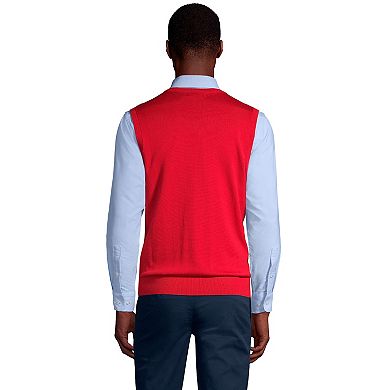 Men's Lands' End School Uniform Fine Gauge Sweater Vest