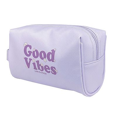Life is Good Good Vibes Square Cosmetics Bag