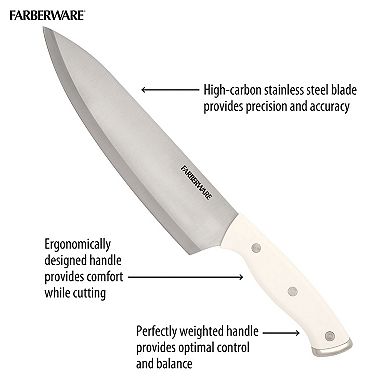 Farberware® Edgekeeper Triple Riveted 14-Piece Slim Acacia Knife Block Set with Built in Sharpener