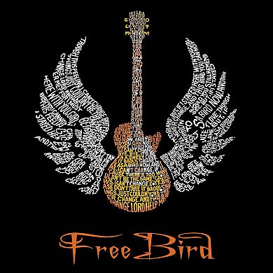 Lyrics To Freebird - Womens Word Art T-Shirt