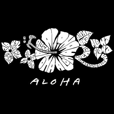 Aloha - Womens Word Art Flowy Tank Top