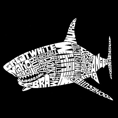 Species Of Shark - Womens Word Art V-Neck T-Shirt