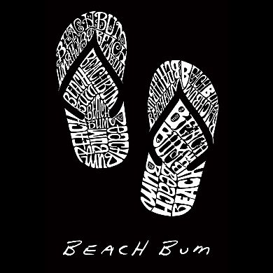 Beach Bum - Womens Word Art Flowy Tank Top