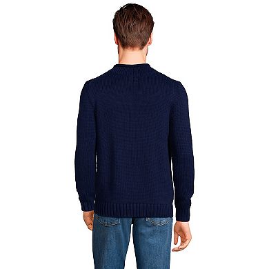 Men's Lands' End Cotton Drifter Rollneck Sweater