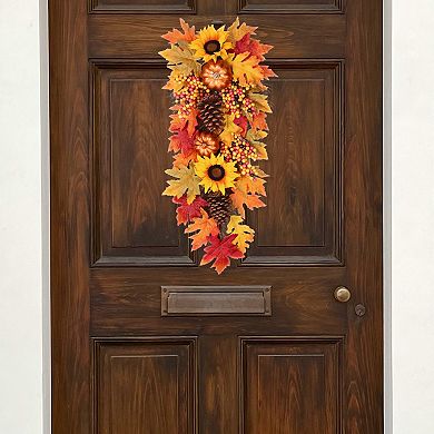 32 Inch Fall Sunflower Artificial Swag