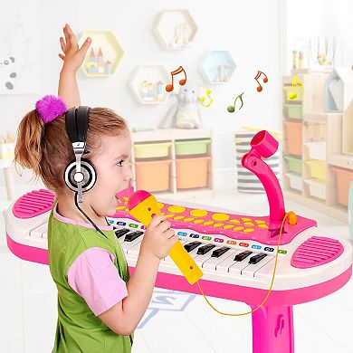 31-Key Kids Piano Keyboard Toy with Microphone and Multiple Sounds for Age 3+