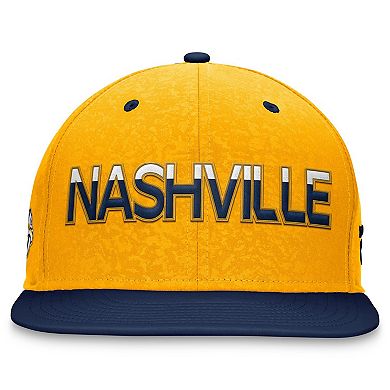 Men's Fanatics Branded  Navy/Gold Nashville Predators Authentic Pro Rink Two-Tone Snapback Hat