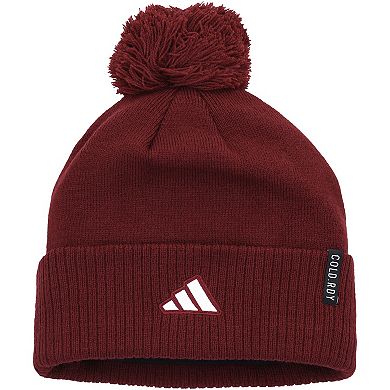Men's adidas Maroon Texas A&M Aggies 2023 Sideline COLD.RDY Cuffed Knit Hat with Pom