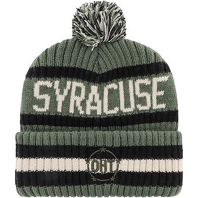 Men's '47 Green Syracuse Orange OHT Military Appreciation Bering Cuffed Knit Hat with Pom