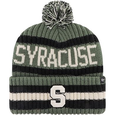 Men's '47 Green Syracuse Orange OHT Military Appreciation Bering Cuffed Knit Hat with Pom