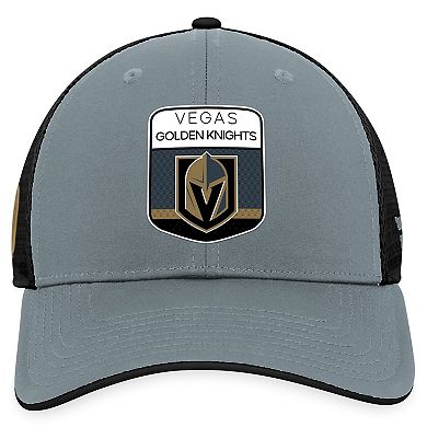 Men's Fanatics Branded  Gray/Black Vegas Golden Knights Authentic Pro Home Ice Trucker Adjustable Hat