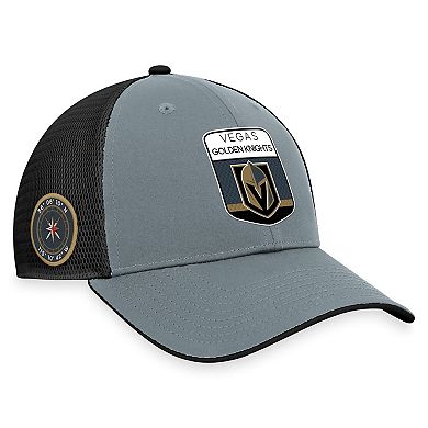 Men's Fanatics Branded  Gray/Black Vegas Golden Knights Authentic Pro Home Ice Trucker Adjustable Hat