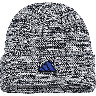 Men's adidas  Black/White St. Louis Blues Marled Cuffed Knit Hat