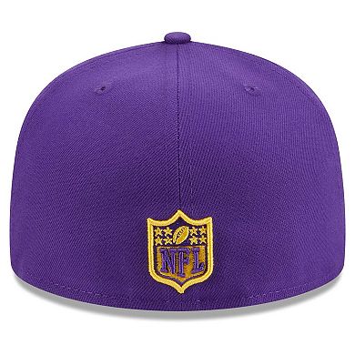 Men's New Era Purple Minnesota Vikings  Main Patch 59FIFTY Fitted Hat