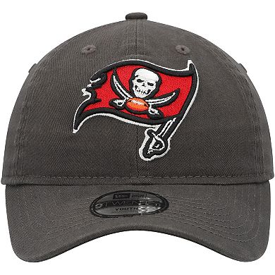 Youth New Era  Pewter Tampa Bay Buccaneers  Main Core Classic 2.0 9TWENTY Adjustable Hat