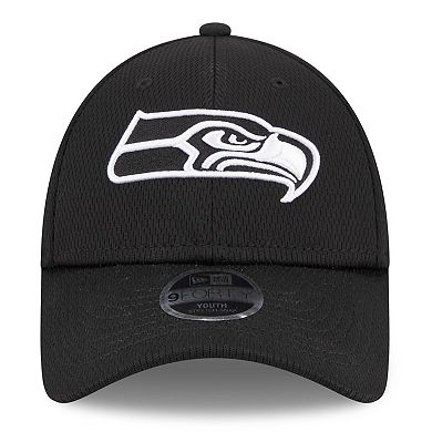Youth New Era Black Seattle Seahawks  Main B-Dub 9FORTY Adjustable Hat