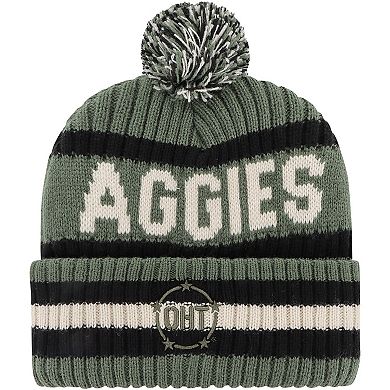 Men's '47 Green Texas A&M Aggies OHT Military Appreciation Bering Cuffed Knit Hat with Pom