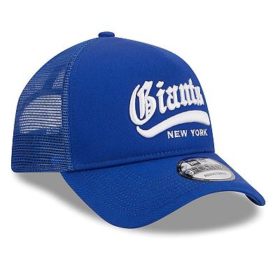 Men's New Era Royal New York Giants Caliber Trucker 9FORTY Adjustable Hat