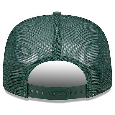 Men's New Era White/Green Green Bay Packers Banger 9FIFTY Trucker Snapback Hat