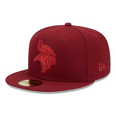 Men's New Era Cardinal Minnesota Vikings Color Pack 59FIFTY Fitted Hat