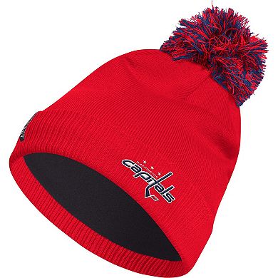 Men's adidas Red Washington Capitals COLD.RDY Cuffed Knit Hat with Pom