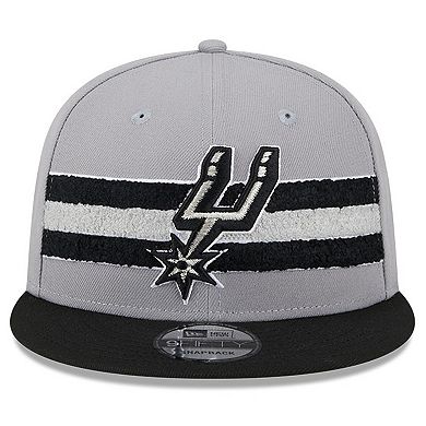 Men's New Era Gray San Antonio Spurs Chenille Band 9FIFTY Snapback Hat
