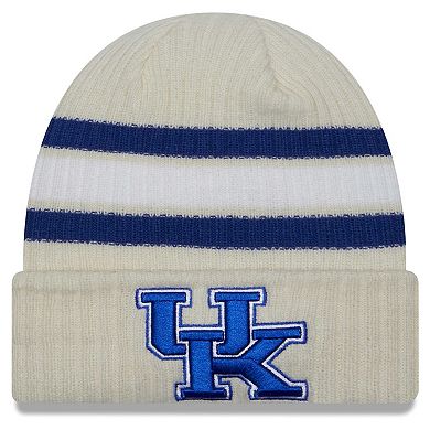 Men's New Era Cream Kentucky Wildcats Vintage Cuffed Knit Hat