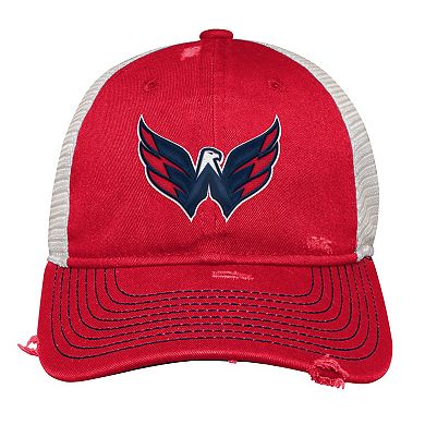 Youth Red Washington Capitals Slouch Trucker Adjustable Hat