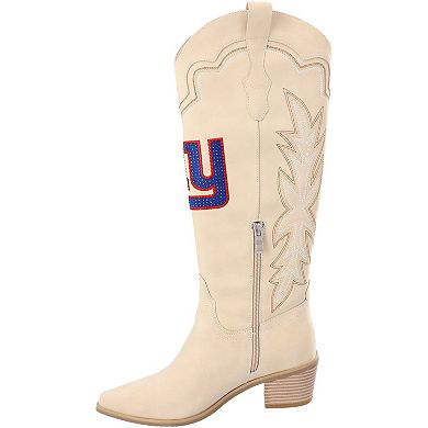 Women's Cuce Cream New York Giants Cowboy Boots