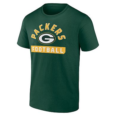 Men's Fanatics Branded Green/White Green Bay Packers Two-Pack 2023 Schedule T-Shirt Combo Set
