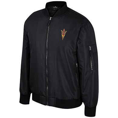 Men's Colosseum  Black Arizona State Sun Devils Full-Zip Bomber Jacket