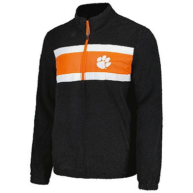 Men's G-III Sports by Carl Banks Black Clemson Tigers Pinch Runner Half-Zip Top