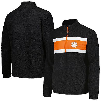 Men's G-III Sports by Carl Banks Black Clemson Tigers Pinch Runner Half-Zip Top