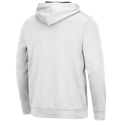 Men's Colosseum White Michigan Wolverines Resistance Pullover Hoodie