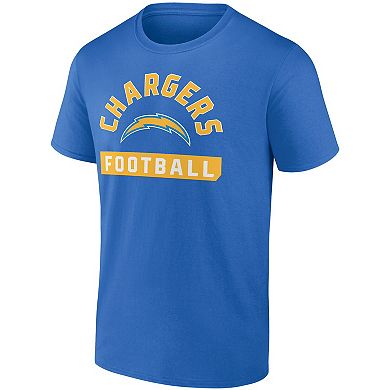 Men's Fanatics Branded Powder Blue/White Los Angeles Chargers Two-Pack 2023 Schedule T-Shirt Combo Set