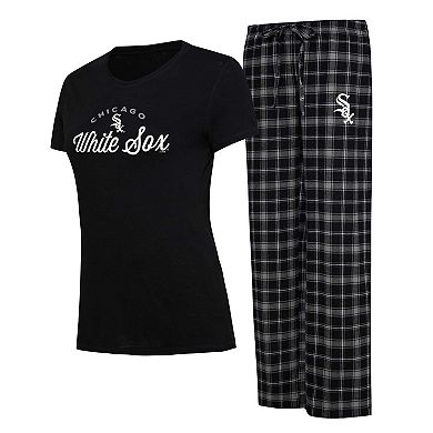 Women's Concepts Sport Black/Gray Chicago White Sox Arctic T-Shirt & Flannel Pants Sleep Set