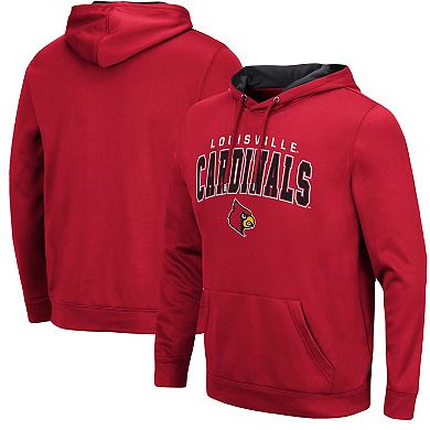 Men's Colosseum Red Louisville Cardinals Resistance Pullover Hoodie