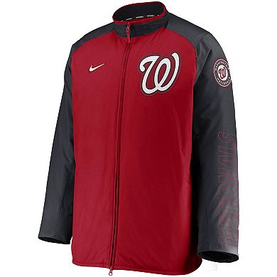 Men's Nike Red/Navy Washington Nationals Authentic Collection Dugout Full-Zip Jacket