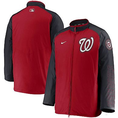 Men's Nike Red/Navy Washington Nationals Authentic Collection Dugout Full-Zip Jacket