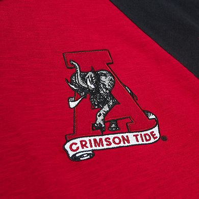 Men's Mitchell & Ness Crimson Alabama Crimson Tide Legendary Slub Raglan Long Sleeve T-Shirt