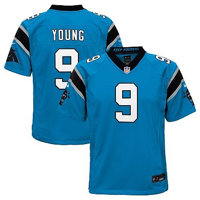 Youth Nike Bryce Young Blue Carolina Panthers Game Jersey