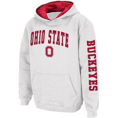 Youth Colosseum  White Ohio State Buckeyes 2-Hit Pullover Hoodie