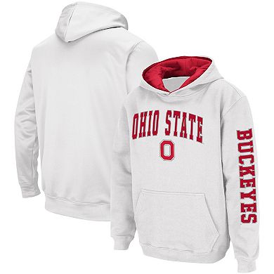 Youth Colosseum  White Ohio State Buckeyes 2-Hit Pullover Hoodie