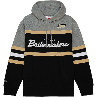 Men's Mitchell & Ness Black Purdue Boilermakers Head Coach Pullover Hoodie