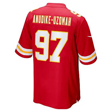 Men's Nike Felix Anudike-Uzomah Red Kansas City Chiefs 2023 NFL Draft First Round Pick Game Jersey